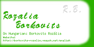rozalia borkovits business card